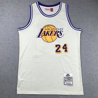 NBA 24 Kobe bryant Lakers Maillot crème brodé